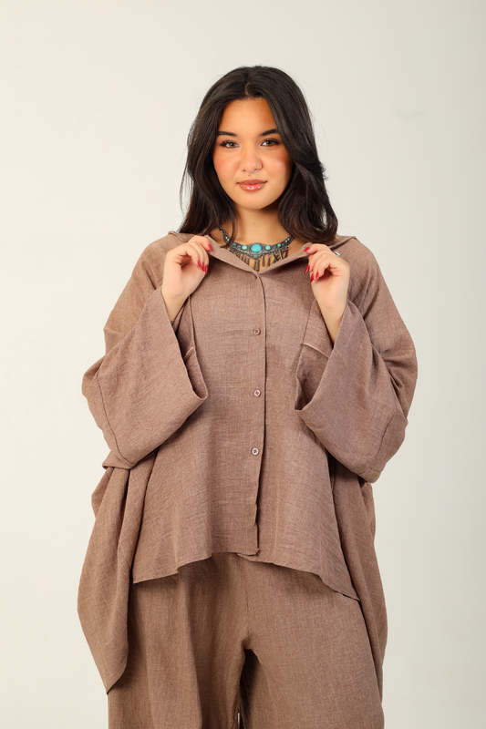 Flow Kimono Set - Mocha