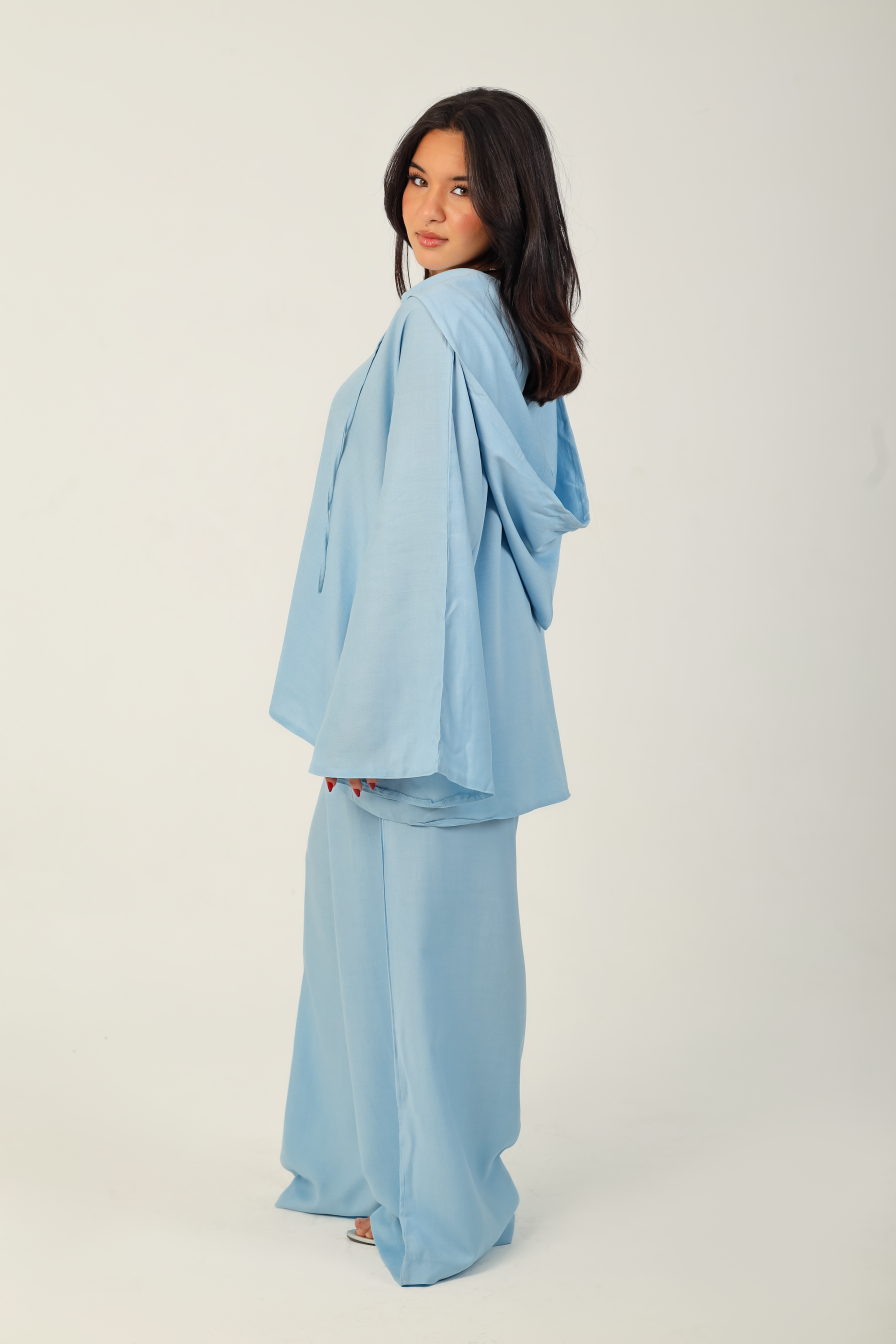 Hooded Lounge Baby Blue