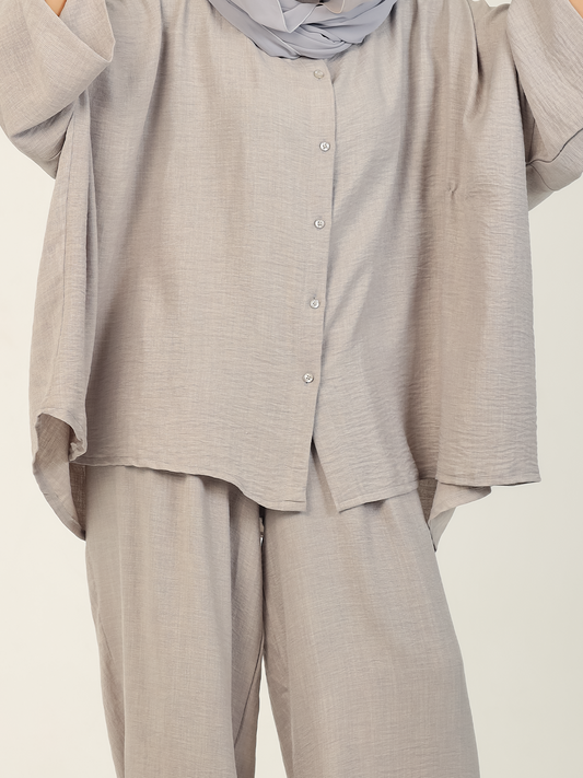 Flow Kimono Set - Grey