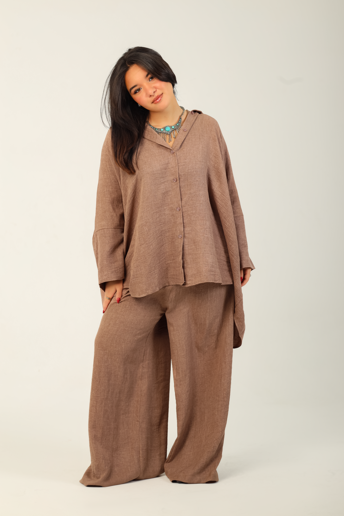 Flow Kimono Set Mocha