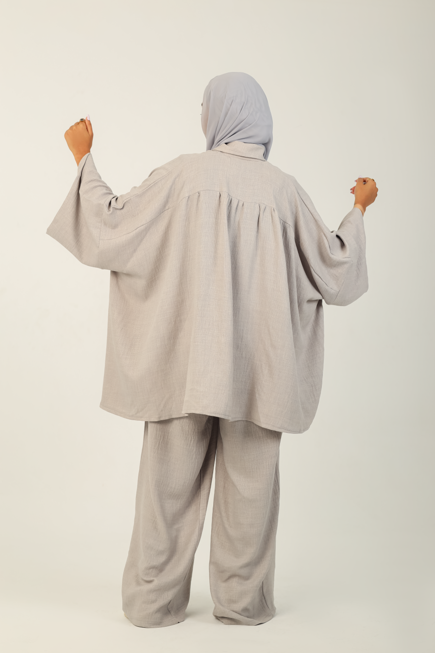 Flow Kimono Set Grey