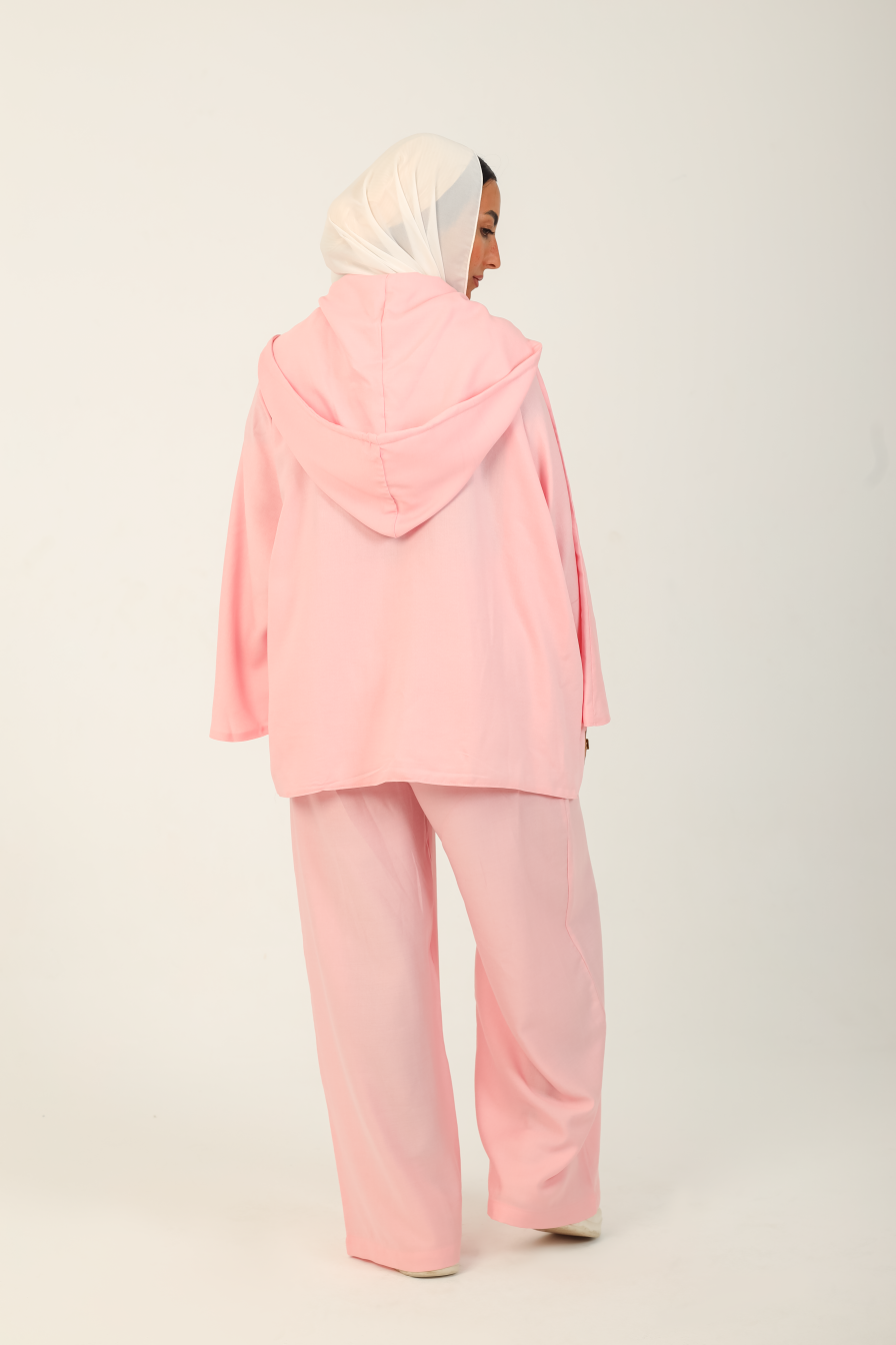 Hooded Lounge Set Pink