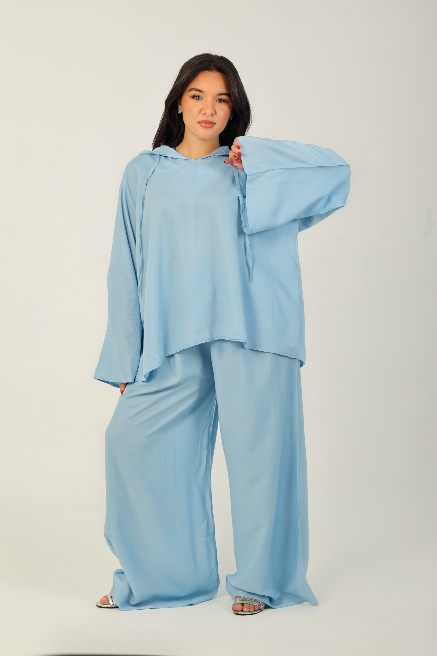 Hooded Lounge Baby Blue