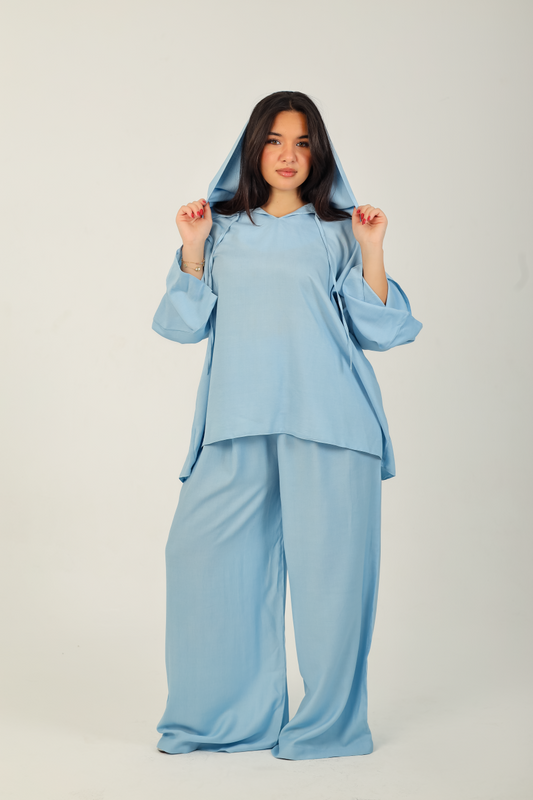 Hooded Lounge Baby Blue