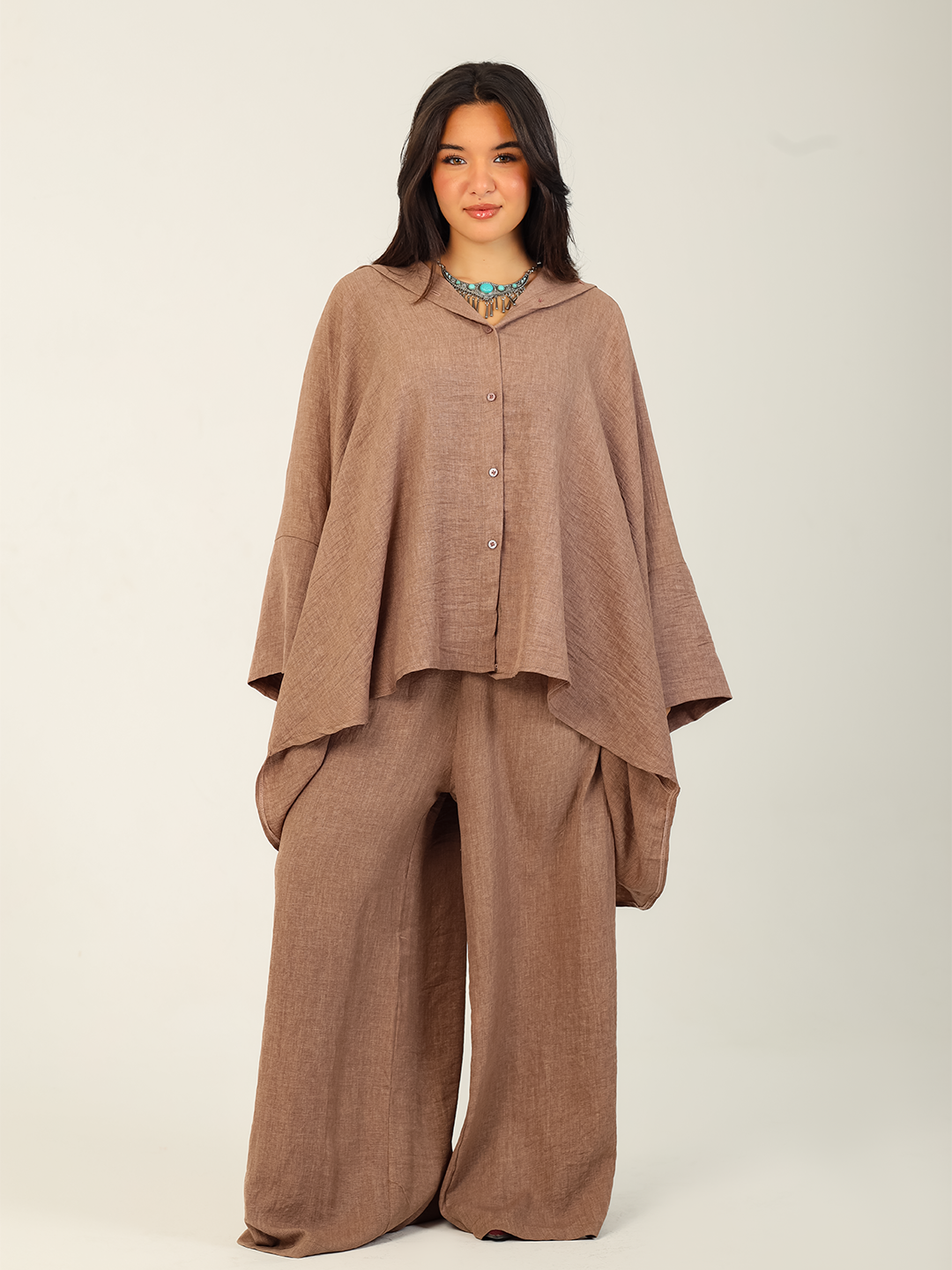 Flow Kimono Set - Mocha