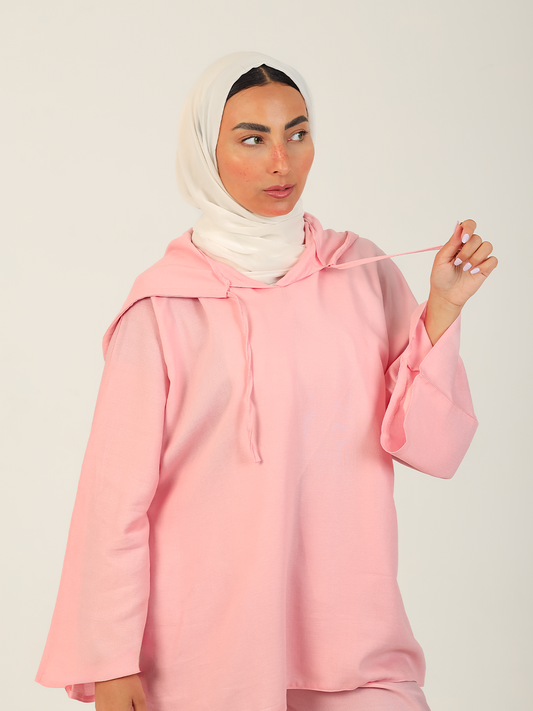 Hooded Lounge Set - Pink