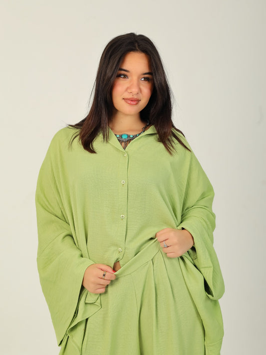 Flow Kimono Set - Pistachio